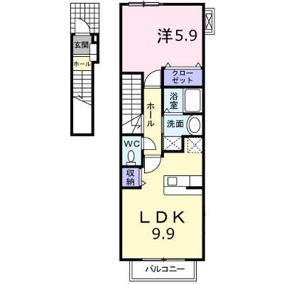 トゥインクルタウンＭ　Ⅰ 202【管理NO：1-013868901-02020】 ★家具家電は申し込み後に搬入します 2026年07月中旬入居可能の外観画像