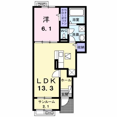 向日葵　２ 102【管理NO：1-028584702-01020】 ★家具家電は申し込み後に搬入します 2026年09月上旬入居可能の外観画像