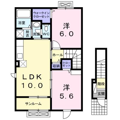 オルテンシア・Ⅱ 201【管理NO：1-018199202-02010】の外観画像