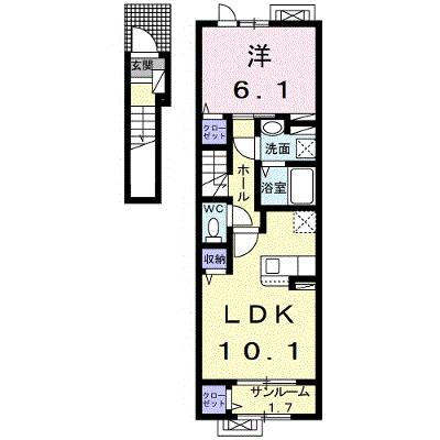 フェリズ 203【管理NO：1-027843001-02030】 ★家具家電は申し込み後に搬入しますの外観画像