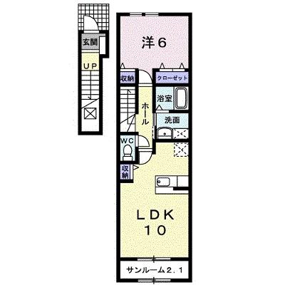 ガーデン　ハーモニーＢ 202【管理NO：1-016655302-02020】 ★家具家電は申し込み後に搬入しますの外観画像