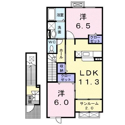 フレンテ　デ　エスコラＢ 202【管理NO：1-014560702-02020】 ★家具家電は申し込み後に搬入しますの外観画像