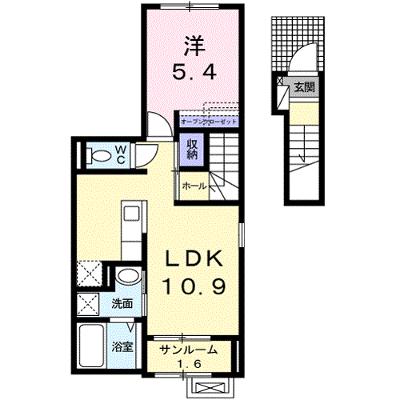 サンレーヴェ 201【管理NO：1-026073001-02010】 ★家具家電は申し込み後に搬入します 2026年07月下旬入居可能の外観画像