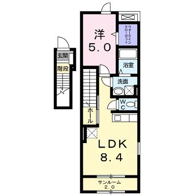 ピノアール　Ⅱ 201【管理NO：1-017947701-02010】 ★家具家電は申し込み後に搬入しますの外観画像