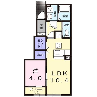 カーサ　プラシード 103【管理NO：1-017428501-01030】 ★家具家電は申し込み後に搬入しますの外観画像
