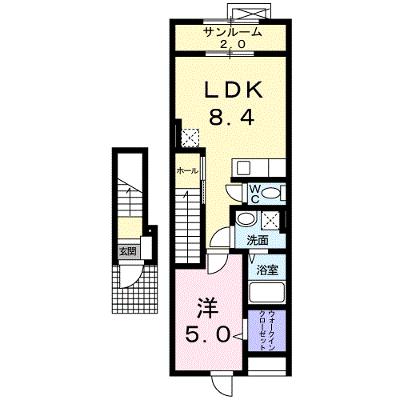 パークサイド　Ⅰ 202【管理NO：1-016544601-02020】 ★家具家電は申し込み後に搬入します★の外観画像