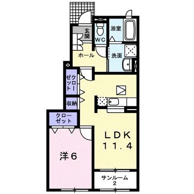 フレンテ　デ　エスコラＡ 101【管理NO：1-014560701-01010】 ★家具家電は申し込み後に搬入しますの外観画像