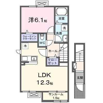 ベル　パトリ　Ａ 201【管理NO：1-028480801-02010】 ★家具家電は申し込み後に搬入します 2026年10月上旬入居可能の外観画像