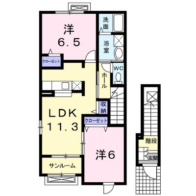 ブランシェス 201【管理NO：1-014953501-02010】 ★家具家電は申し込み後に搬入します 2026年07月中旬入居可能の外観画像