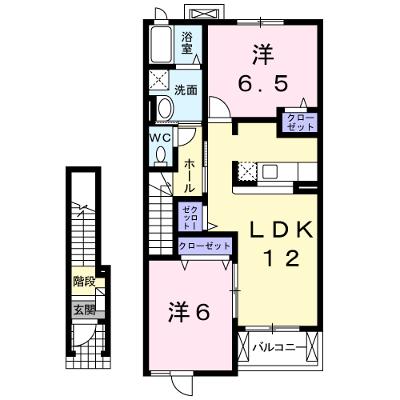 フラン　Ａ 202【管理NO：1-014880401-02020】 ★家具家電は申し込み後に搬入しますの外観画像