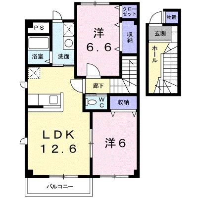 フィオーレ　Ｂ 203【管理NO：1-012280202-02030】 ★家具家電は申し込み後に搬入します 2026年08月上旬入居可能の外観画像