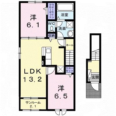 クレール・シャンス 201【管理NO：1-027182901-02010】 ★家具家電は申し込み後に搬入しますの外観画像