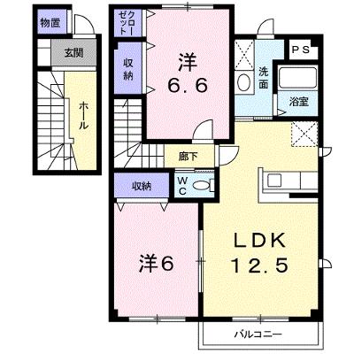 セレーノヒナザワ　Ｂ 201【管理NO：1-012593302-02010】 ★家具家電は申し込み後に搬入します 2026年07月下旬入居可能の外観画像
