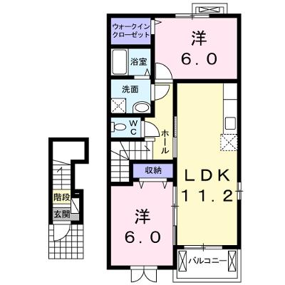 ル　ラフィーネ 203【管理NO：1-018088701-02030】 ★家具家電は申し込み後に搬入しますの外観画像