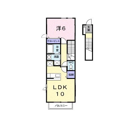 カーサ・ソーレ　Ａ 202【管理NO：1-014823601-02020】 ★家具家電は申し込み後に搬入しますの外観画像