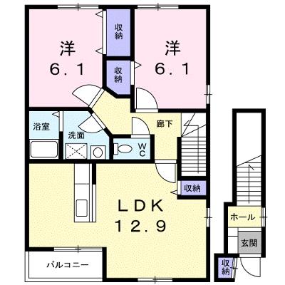 ソレイユみつい 203【管理NO：1-011914401-02030】 ★家具家電は申し込み後に搬入します 2026年09月下旬入居可能の外観画像