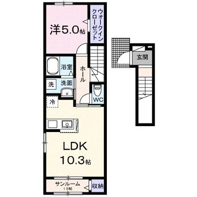 エルマーⅠ 207【管理NO：1-028105201-02070】 ★家具家電は申し込み後に搬入します★ ★2026年08月中旬入居可能★の外観画像