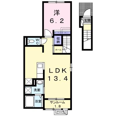 Ｌｕｍｔｅｒｅ東横 201【管理NO：1-021359501-02010】 ★家具家電は申し込み後に搬入します★の外観画像