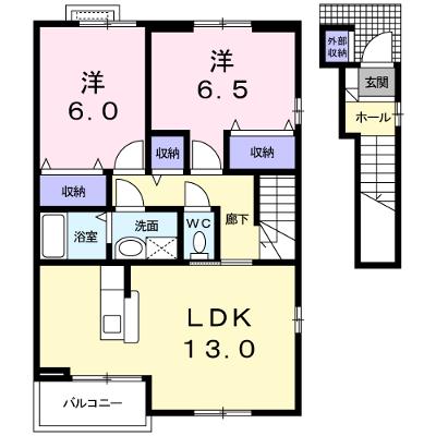 メルヴェイユー・レイメイ 201【管理NO：1-012545601-02010】 ★家具家電は申し込み後に搬入します★の外観画像