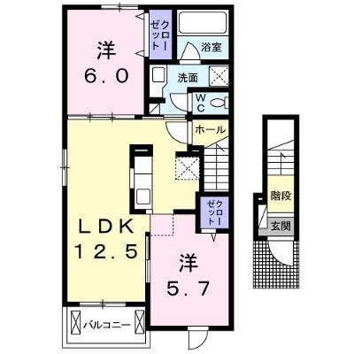 ヴィラ大畑Ａ 201【管理NO：1-023891101-02010】 ★家具家電は申し込み後に搬入します 2026年07月下旬入居可能の外観画像