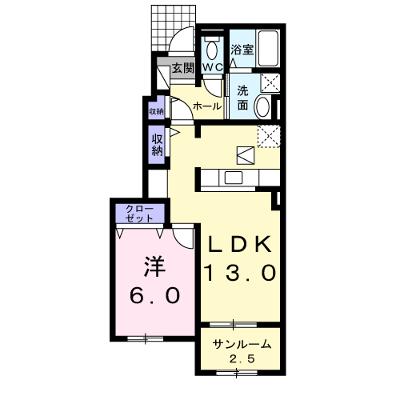 クラールハイムⅡ 102【管理NO：1-019017001-01020】 ★家具家電は申し込み後に搬入しますの外観画像