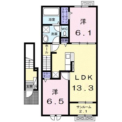 フルールⅦ 203【管理NO：1-027527301-02030】 ★家具家電は申し込み後に搬入します 2026年07月上旬入居可能の外観画像