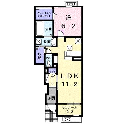 ラパン町村　Ⅱ 102【管理NO：1-024713002-01020】 ★家具家電は申し込み後に搬入します★の外観画像