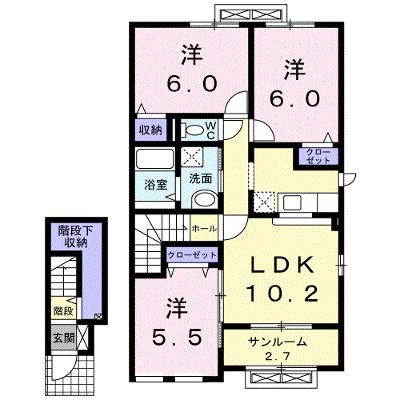 アルメリア２ 202【管理NO：1-020297302-02020】の外観画像