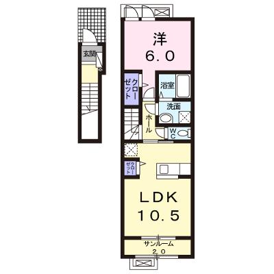 ヴィル・フォーレⅤ 202【管理NO：1-018003701-02020】 ★家具家電は申し込み後に搬入しますの外観画像