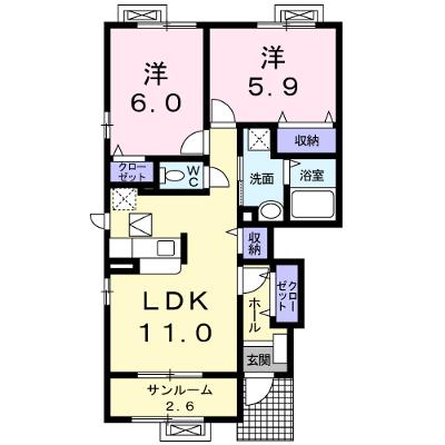 インフィニティーＣ 101【管理NO：1-015457603-01010】 ★家具家電は申し込み後に搬入しますの外観画像