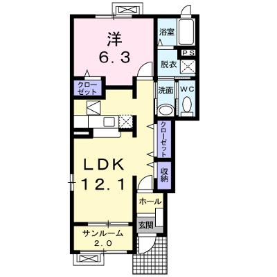 グロワールＥ 101【管理NO：1-015150005-01010】 ★家具家電は申し込み後に搬入します 2026年07月中旬入居可能の外観画像