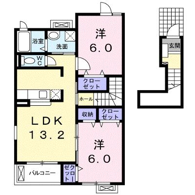 ボヌールカメリアＢ 203【管理NO：1-014347802-02030】 ★家具家電は申し込み後に搬入しますの外観画像