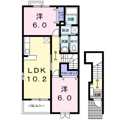 クラシオン　ヴェールⅡ 201【管理NO：1-012876001-02010】 ★家具家電は申し込み後に搬入しますの外観画像