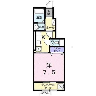 ルミエールＢ 104【管理NO：1-023323602-01040】 ★家具家電は申し込み後に搬入します★の外観画像