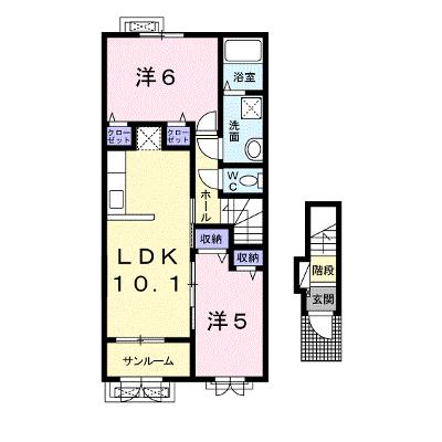 フェリーチェ・優 202【管理NO：1-019110501-02020】 ★家具家電は申し込み後に搬入します★ ★2026年09月上旬入居可能★の外観画像