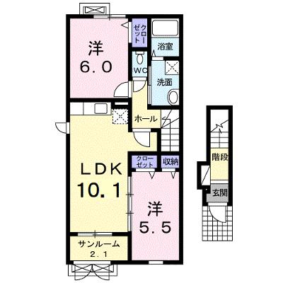 スカイビューⅡ 201【管理NO：1-018693502-02010】 ★家具家電は申し込み後に搬入します 2026年08月中旬入居可能の外観画像