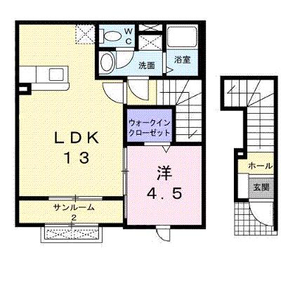 シャルマン　Ⅱ 203【管理NO：1-017058002-02030】 ★家具家電は申し込み後に搬入します 2026年07月下旬入居可能の外観画像