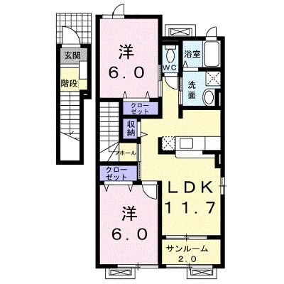 カプリスＡ 201【管理NO：1-015428101-02010】 ★家具家電は申し込み後に搬入しますの外観画像