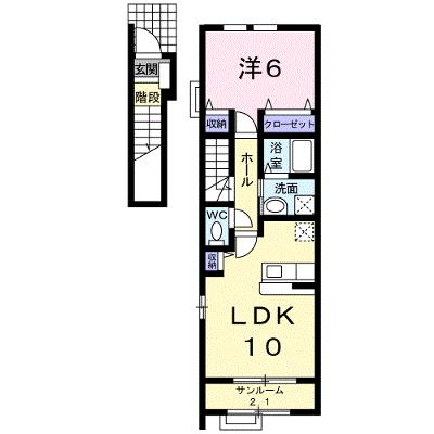 クロンドールⅡ 204【管理NO：1-015372102-02040】 ★家具家電は申し込み後に搬入します★の外観画像