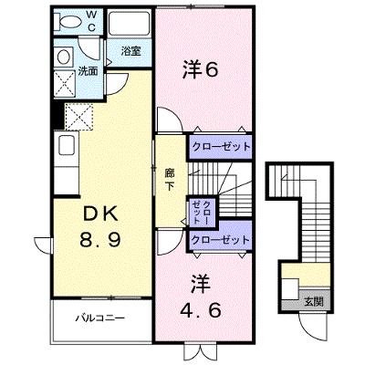 ボン　マルシェ　ドゥ 201【管理NO：1-012470202-02010】 ★家具家電は申し込み後に搬入します★の外観画像