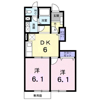 プルミエ・アムールⅡ 103【管理NO：1-012434802-01030】 ★家具家電は申し込み後に搬入しますの外観画像