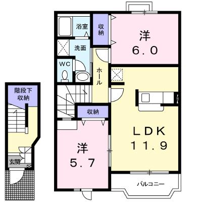 エスペランス・Ｋ 203【管理NO：1-012222301-02030】 ★家具家電は申し込み後に搬入しますの外観画像