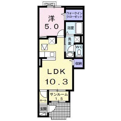 ミラノⅥ　Ａ 102【管理NO：1-027438801-01020】 ★家具家電は申し込み後に搬入しますの外観画像