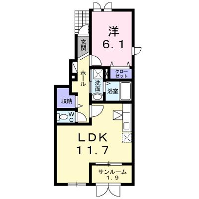 アグロス　Ⅱ 101【管理NO：1-021868001-01010】 ★家具家電は申し込み後に搬入しますの外観画像