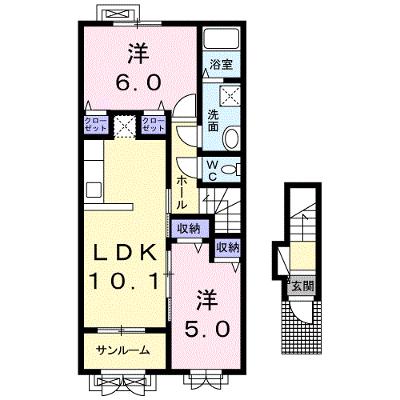 フェリス 202【管理NO：1-019857401-02020】 ★家具家電は申し込み後に搬入しますの外観画像