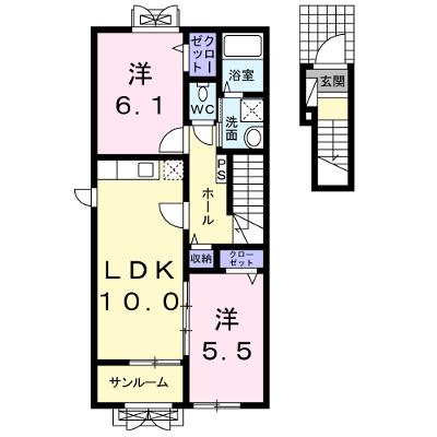 メゾン　ボヌール 204【管理NO：1-021718501-02040】 ★家具家電は申し込み後に搬入しますの外観画像