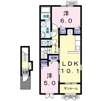フェリス 205【管理NO：1-019857401-02050】 ★家具家電は申し込み後に搬入しますの外観画像