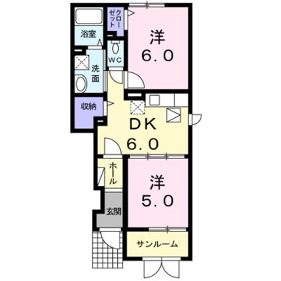 サラール　Ⅱ 103【管理NO：1-016777801-01030】 ★家具家電は申し込み後に搬入します 2026年07月中旬入居可能の外観画像
