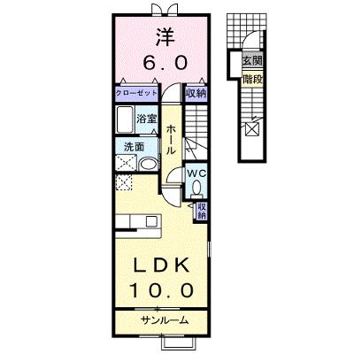 アッシュ６　Ｂ 201【管理NO：1-016297402-02010】 ★家具家電は申し込み後に搬入しますの外観画像