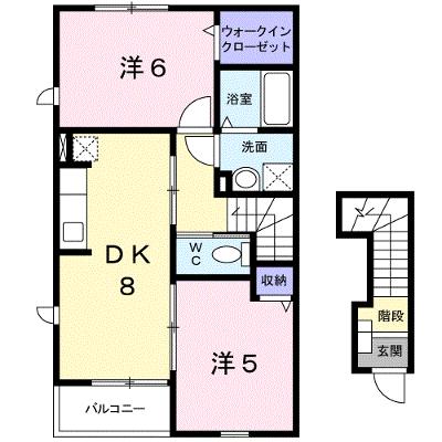 ヴィラ・かたかご　Ⅲ 201【管理NO：1-014808001-02010】 ★家具家電は申し込み後に搬入しますの外観画像